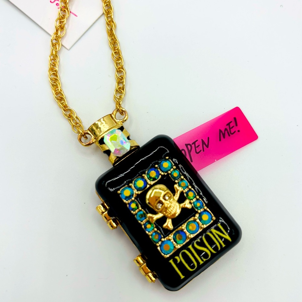 Betsey Johnson Faux-Stone Halloween Poison Potion Pendant Necklace